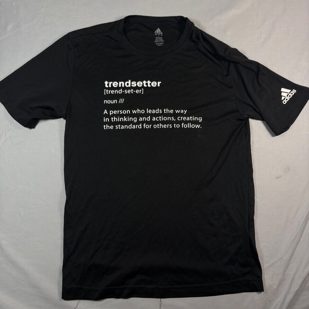Adidas Trendsetter Definition Graphic Tee Mens Small Black Performance T-Shirt